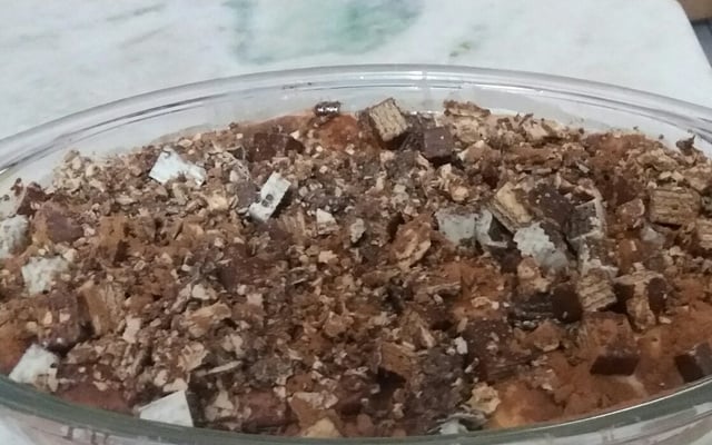 Pavê de bolacha champagne