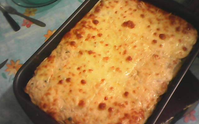 Torta de frango com pão de forma