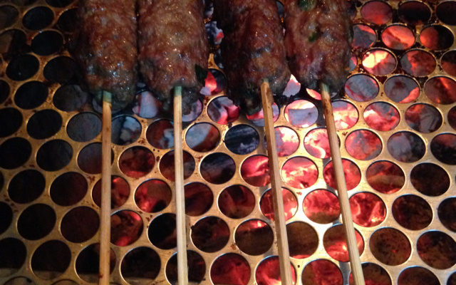 Kafta na churrasqueira