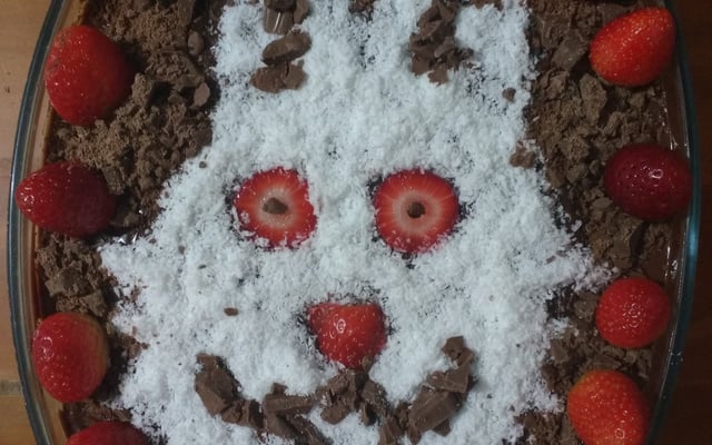 Delícia de morango com côco