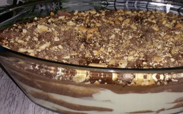 Pavê de baunilha e chocolate