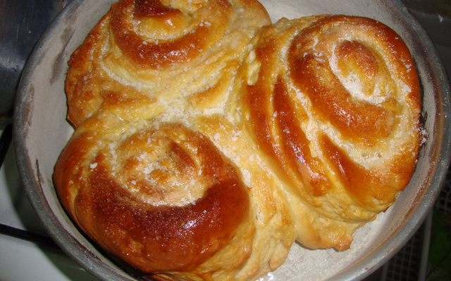 Pão doce de leite condensado de liquidificador