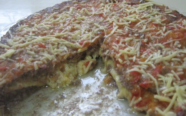 Torta de carne aos quatro queijos