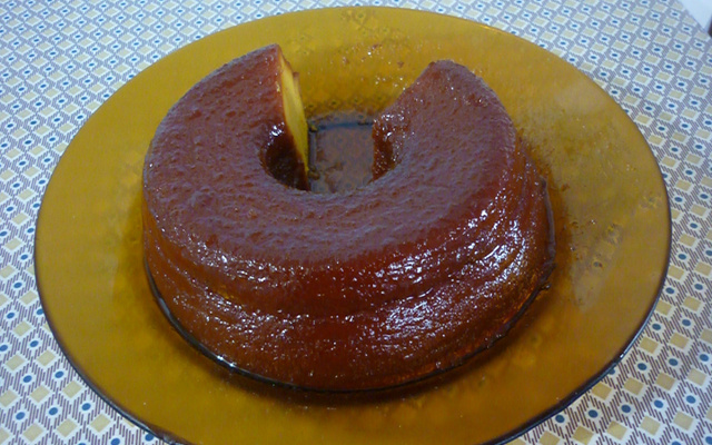 Pudim de pão caseiro