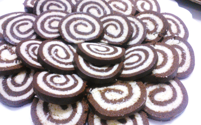 Espiral de leite condensado e coco