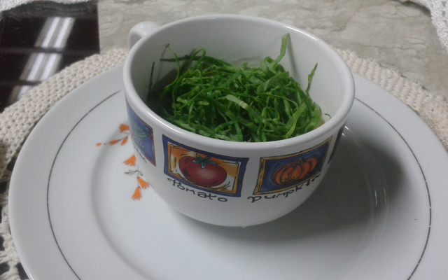 Creme de batata com couve-manteiga