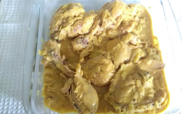 Frango com alho poró