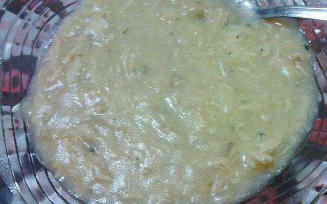 Sopa creme com frango e batata