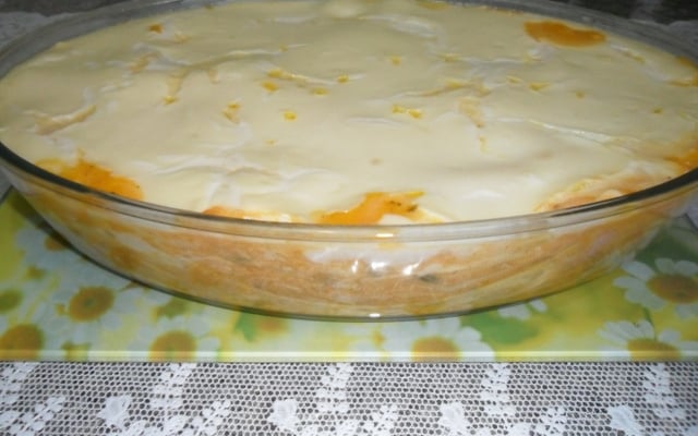 Lasanha com frango ao molho branco