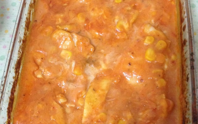 Peito de frango ao forno com requeijão