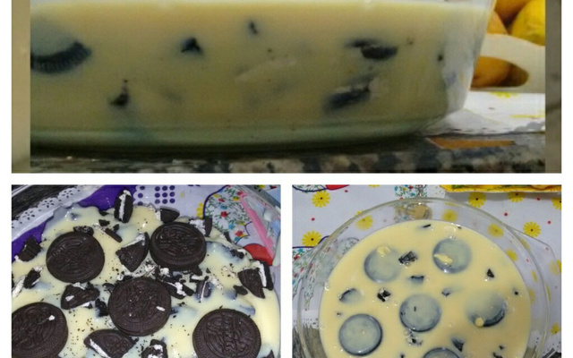 Pavê de chocolate branco com Negresco