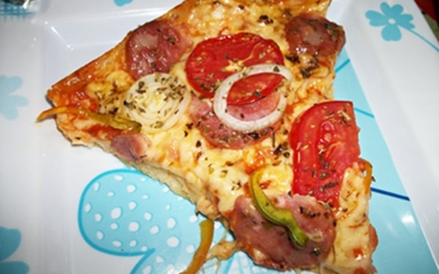 Pizza rápida de liquidificador