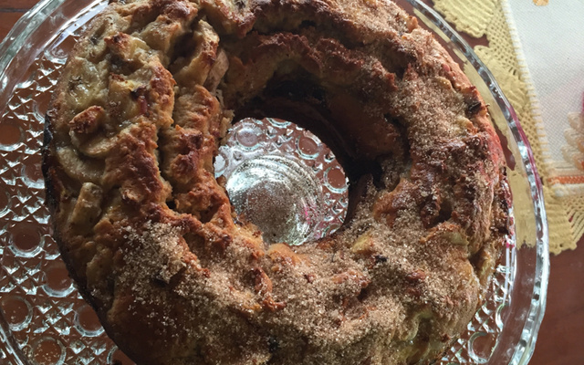 Bolo de banana e aveia