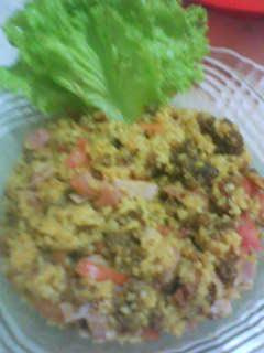 Arroz com carne moída