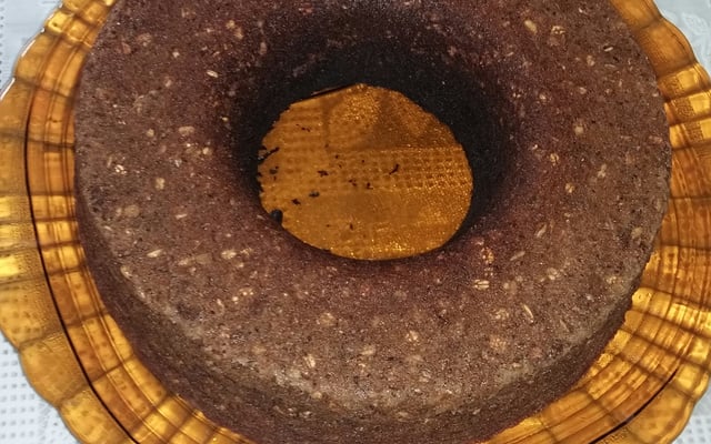 Bolo de banana com granola sem açúcar