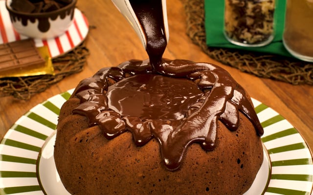 bolo vulcão de chocolate