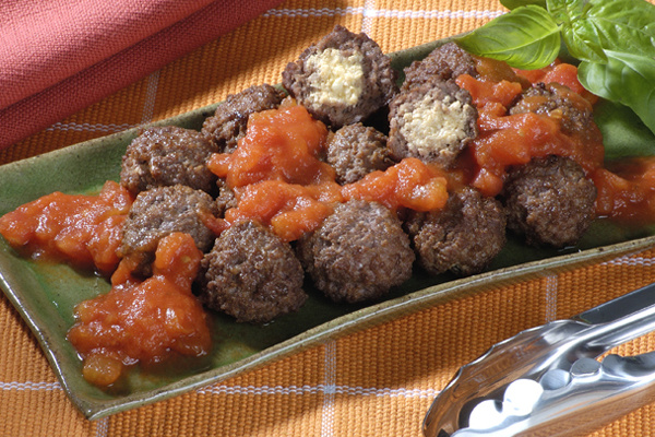 Almôndegas recheadas