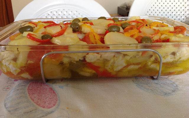 Filé de merluza no azeite