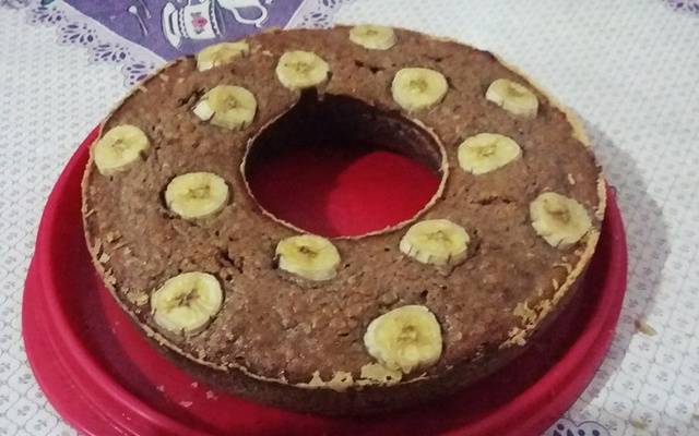 Bolo de banana canela e aveia fácil