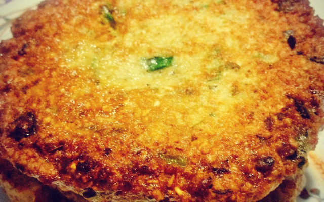 Hambúrguer de aveia vegetariano