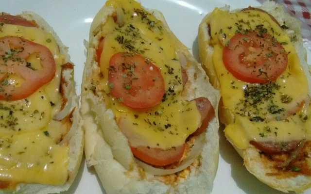 Pizza de pão de forma