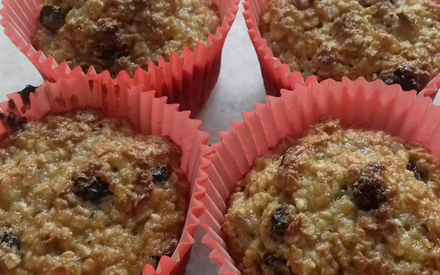 Bolo de aveia e banana