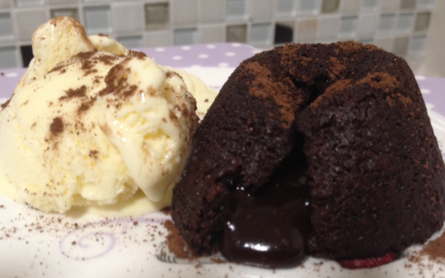 Petit gâteau de creme de avelã perfeito