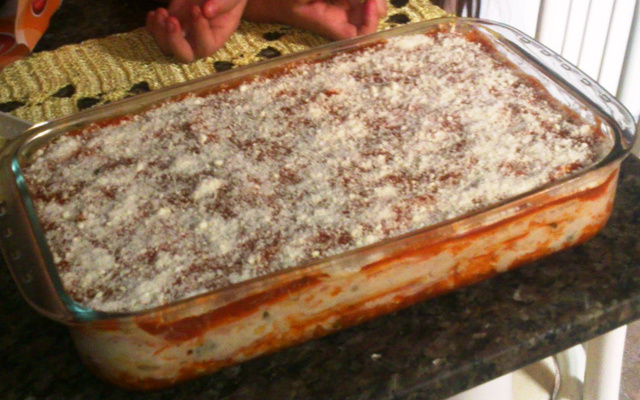 Lasanha simples de frango