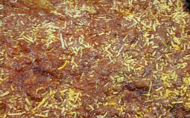 Abobrinha com carne moída no forno