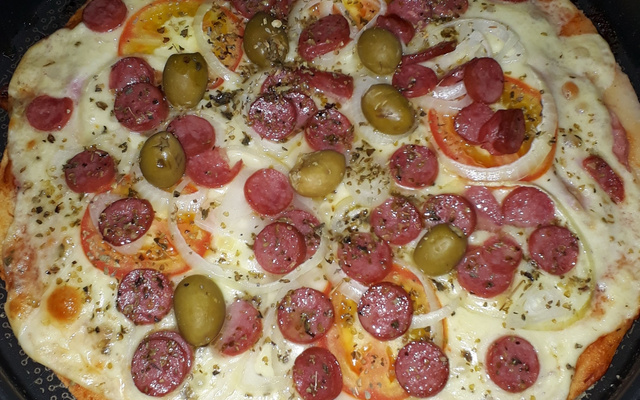 Pizza rápida sem glúten