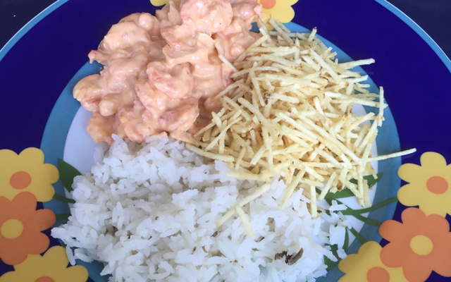 Estrogonofe de camarão