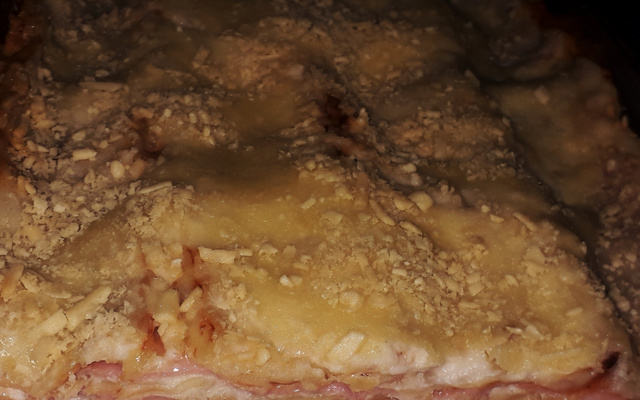 Lasanha prática de queijo e presunto