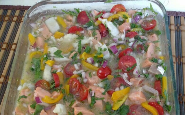 Ceviche de salmão