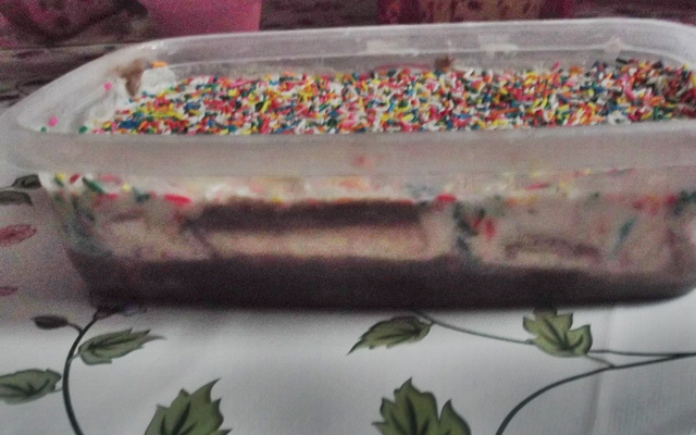 Pavê de sorvete com brigadeiro