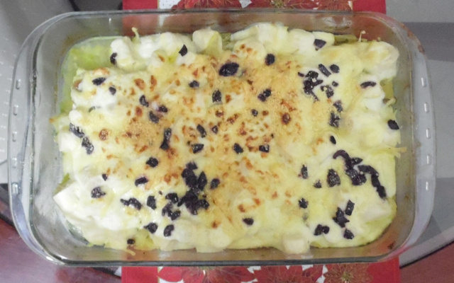 Lombo de bacalhau com palmito