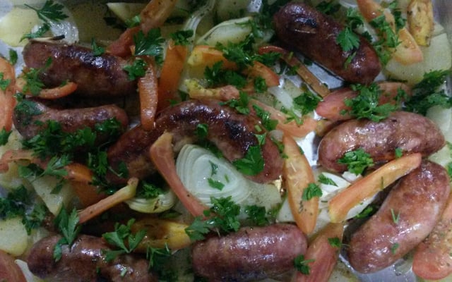 Linguiça assada (forno)