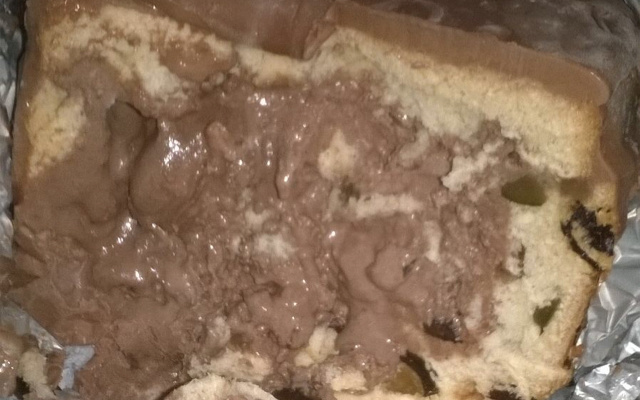 Panetone recheado com sorvete