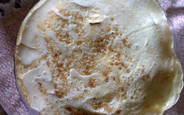 Massa de panqueca de leite em pó