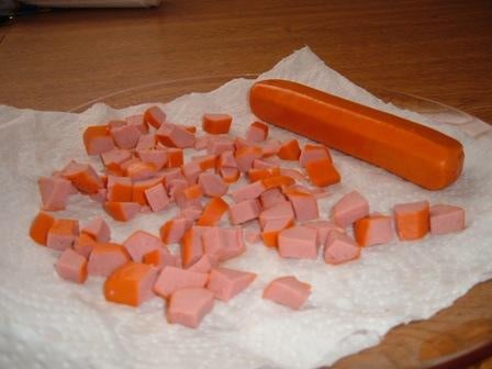 Petisco de salsicha ressecada