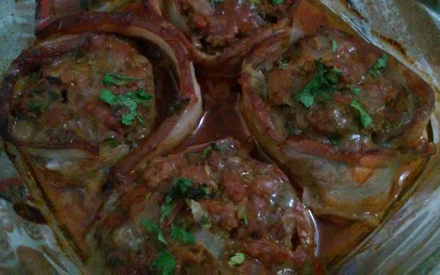 Carne moída com bacon