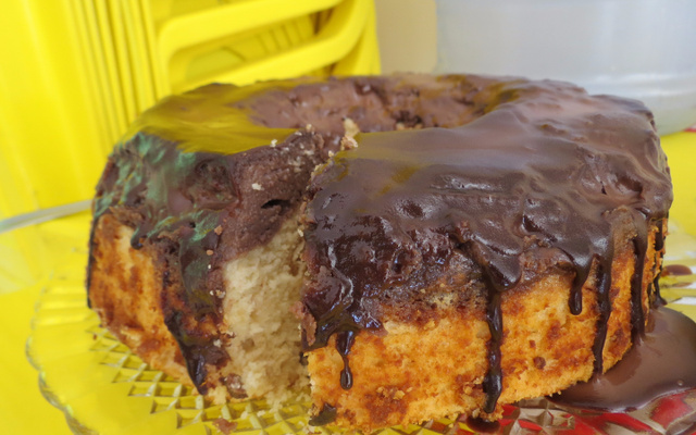 Bolo pudim de chocolate