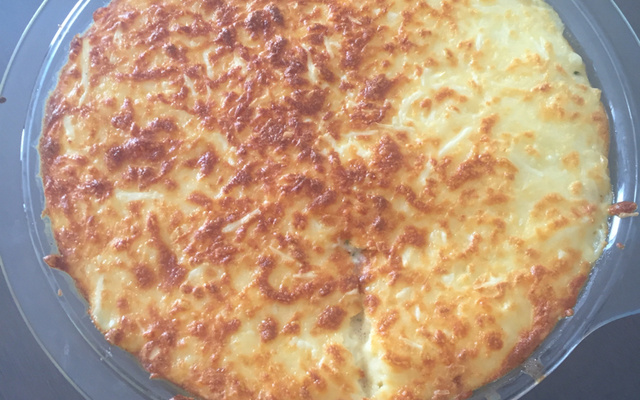 Torta de camarão cremosa