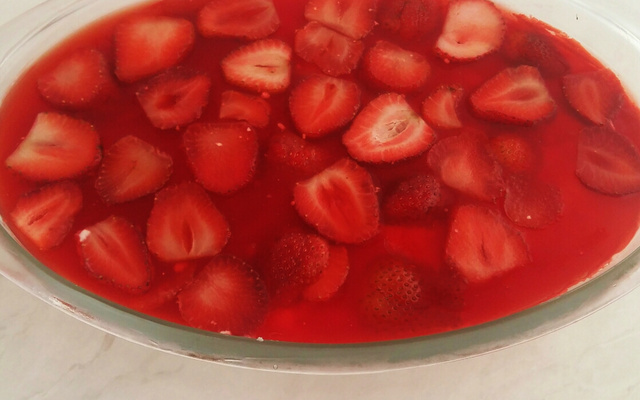 Pavê gelado de morango