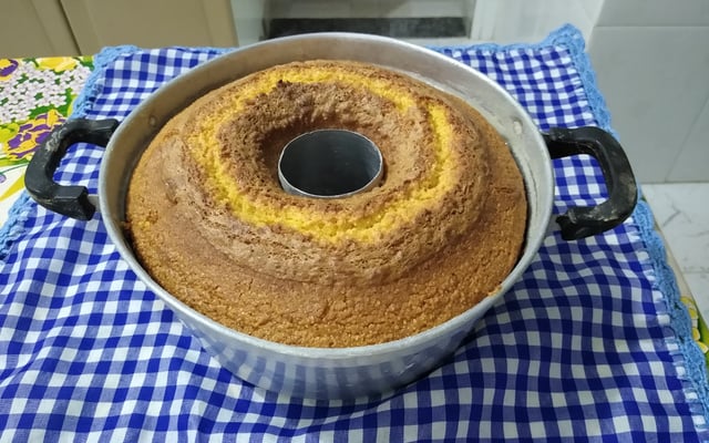 Bolo de milharina simples e fofinho (liquidificador)