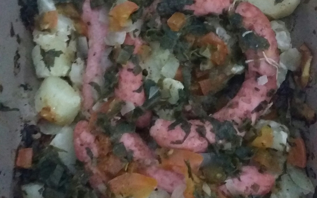 linguiça de frango ao forno