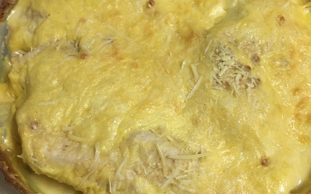 Frango com requeijão e milho