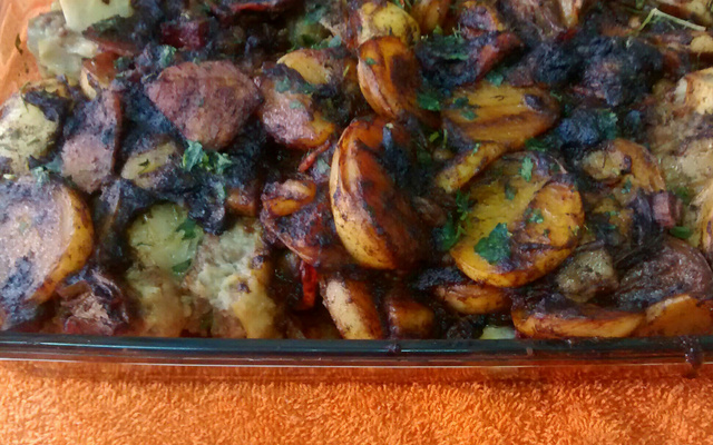 Costela de boi com batatas