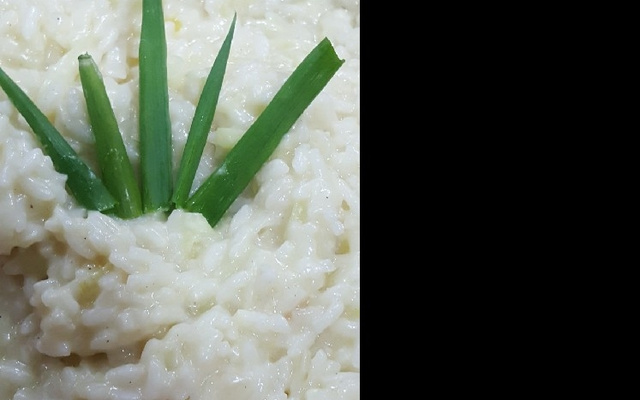 Risoto de alho poró