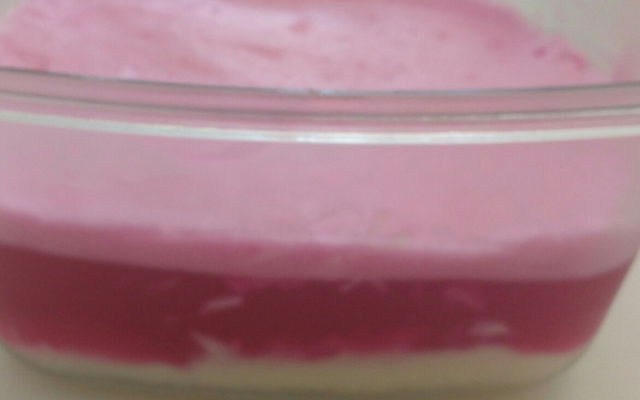 Gelatina com creme belga