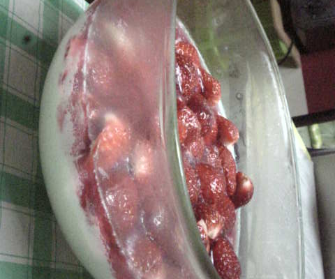 Sobremesa delícia de morangos